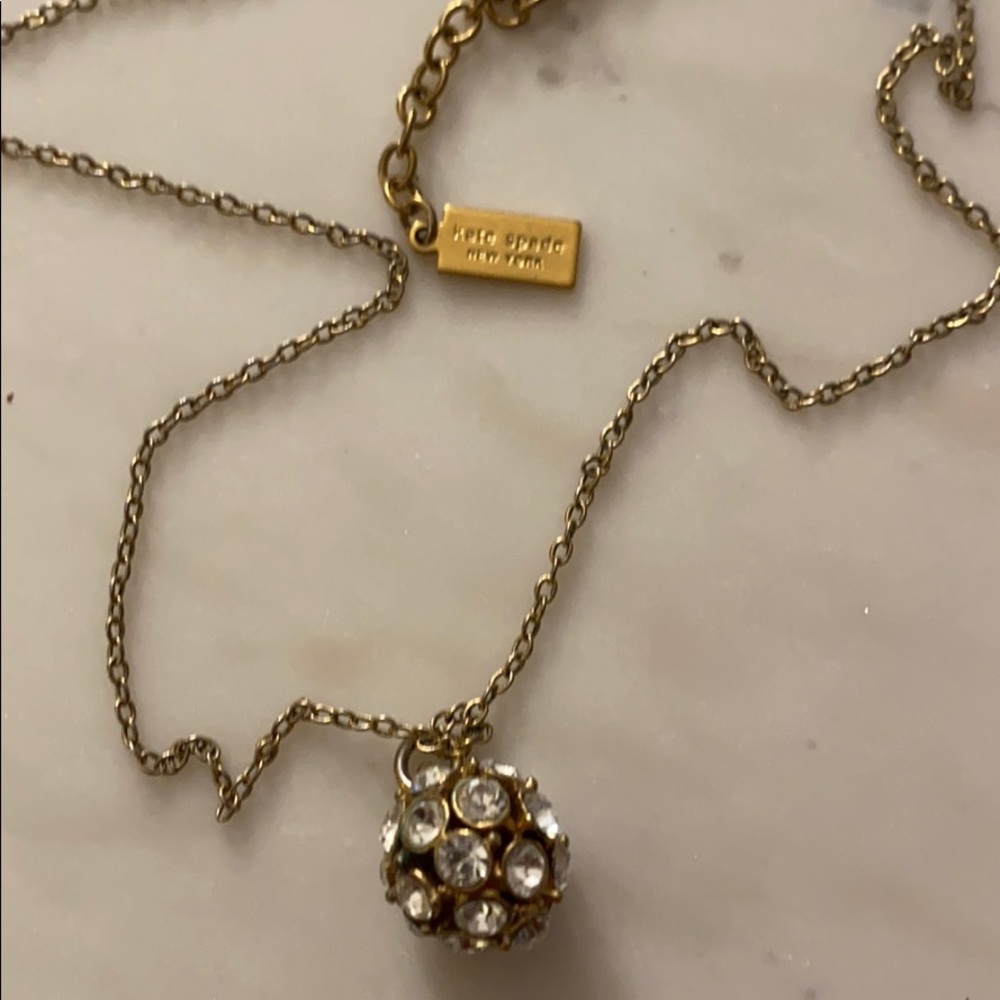 Crystal Ball Kate Spade Gold Sparkle Necklace